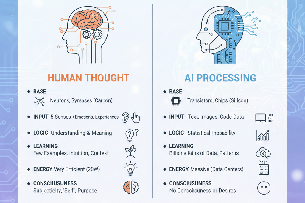 Pensamiento IA y Humano