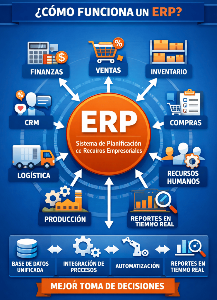 qué es un software ERP y cómo centraliza la gestión empresarial