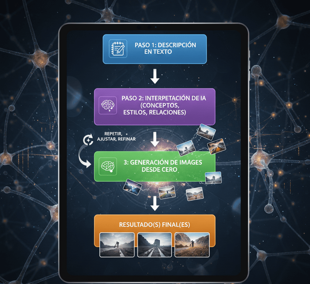 cómo funciona un generador de imágenes con IA