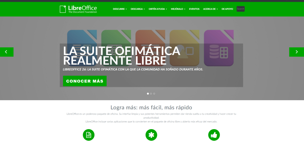 pagina oficial de libreoffice
