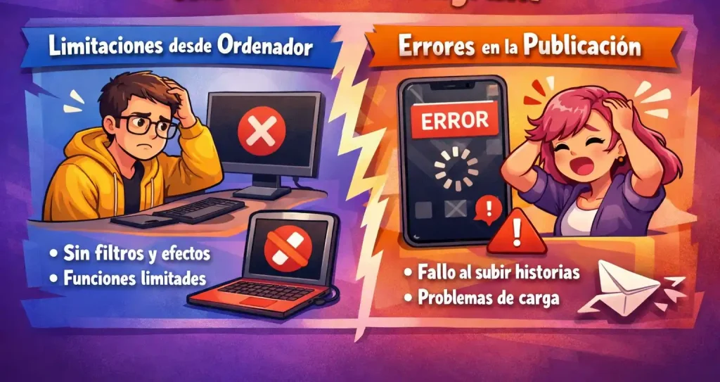 errores programar historias instagram