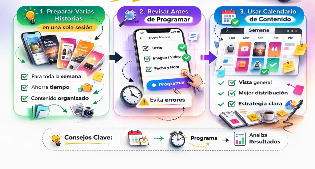 estrategia programar historias instagram marketing