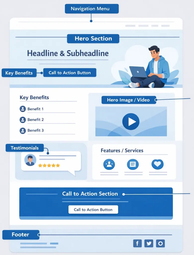 elementos clave de una landing page que convierte