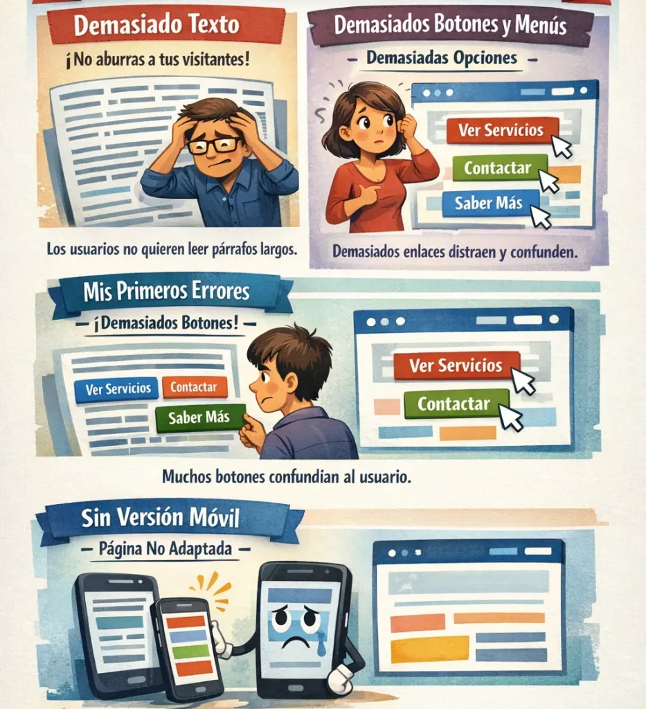 Errores comunes al crear una landing page